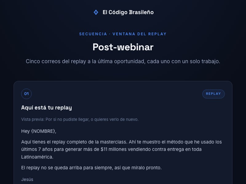 Vista previa post-webinar