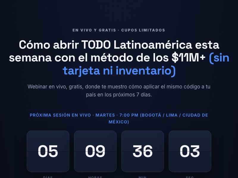 Vista previa de la página de registro