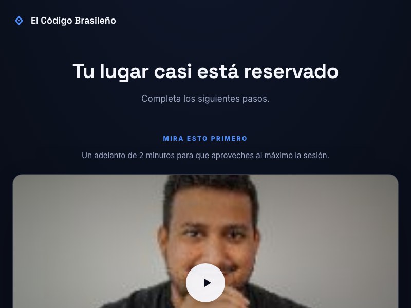Vista previa de la página de agradecimiento